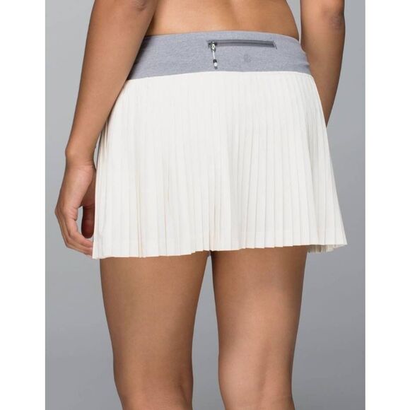 LULULEMON ATHLETICA Pleat To The Street 'White Heathered Slate's Size 2 - Picture 4 of 9